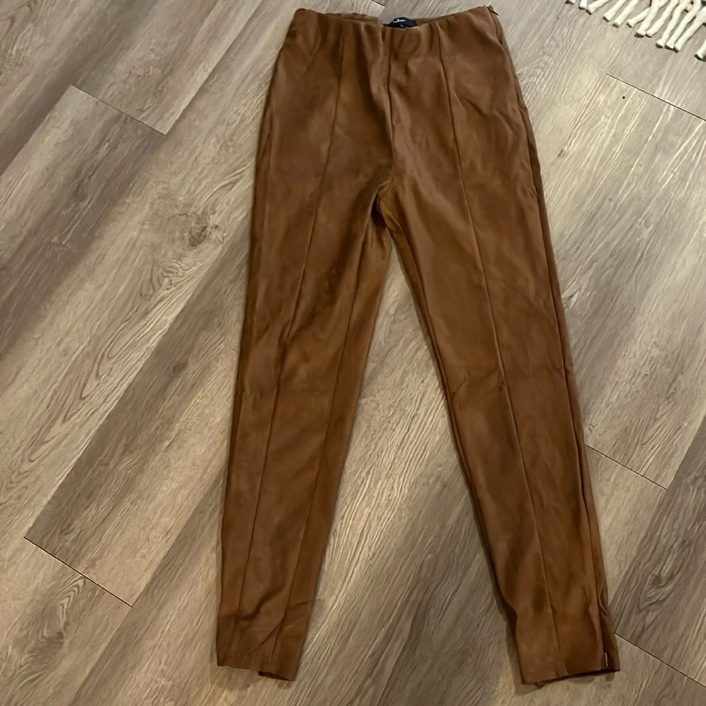 Lulus high waisted cognac pants - small